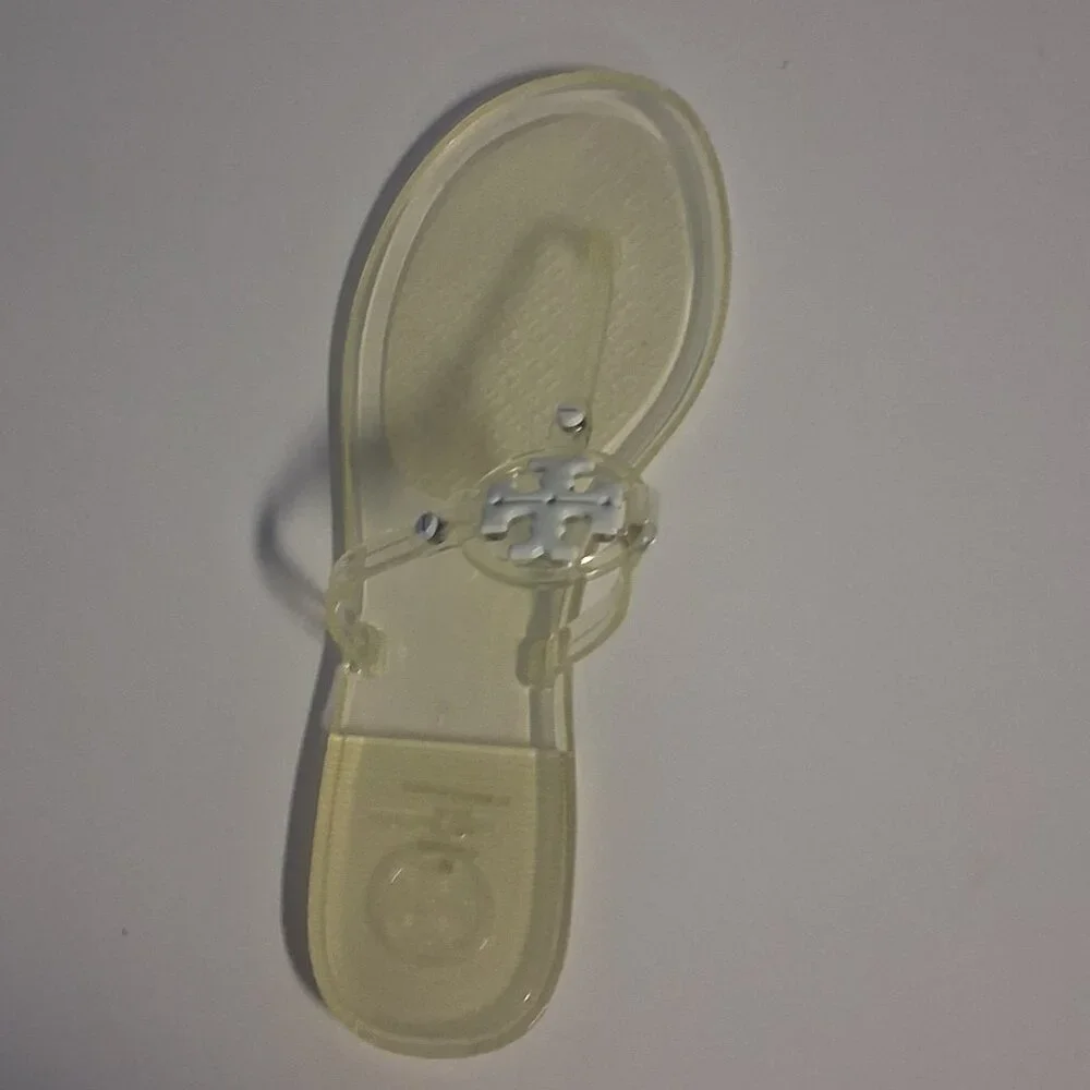 Tory Burch Mini Miller Flat Thong Sandals Clear Size 6 Like new